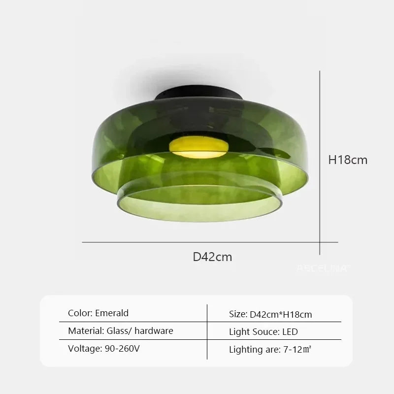 plafonnier led design nordique simple bol en verre luminaire décoratif d'intérieur