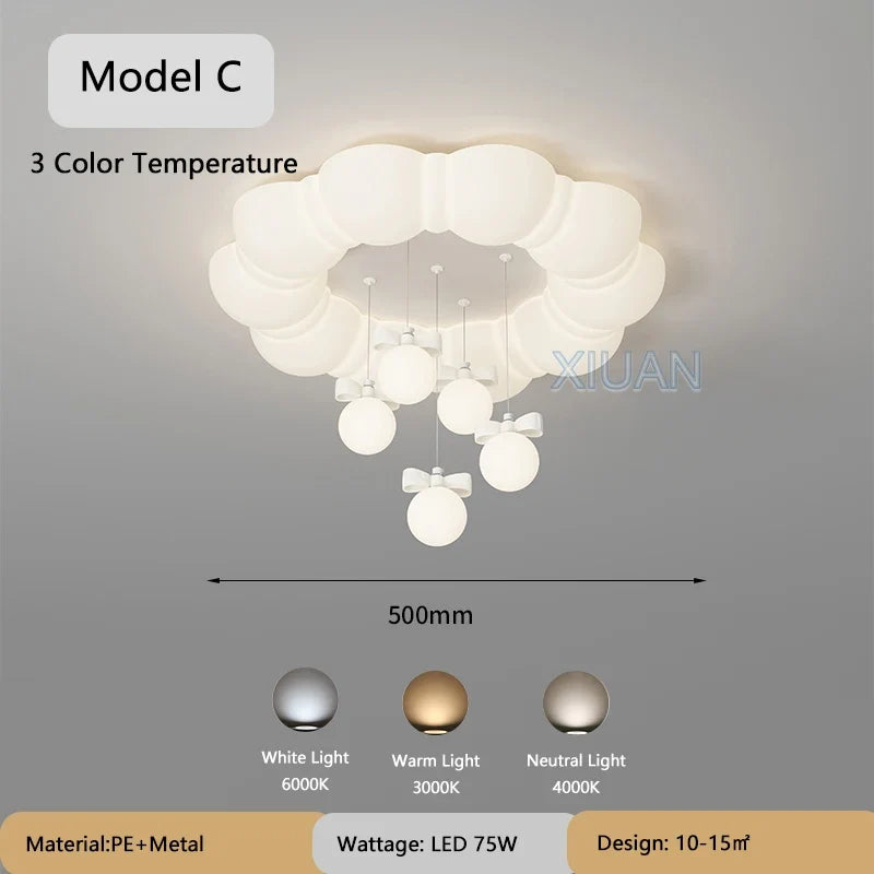 lustre suspendu créatif à bulles led pour enfants maternelle