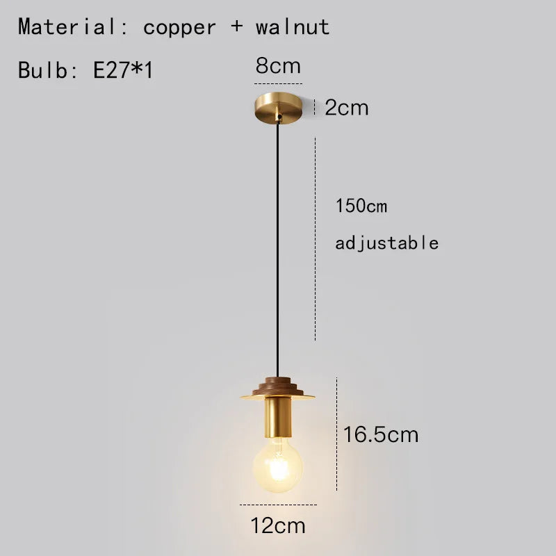 suspension moderne en bois et métal pour intérieur élégant