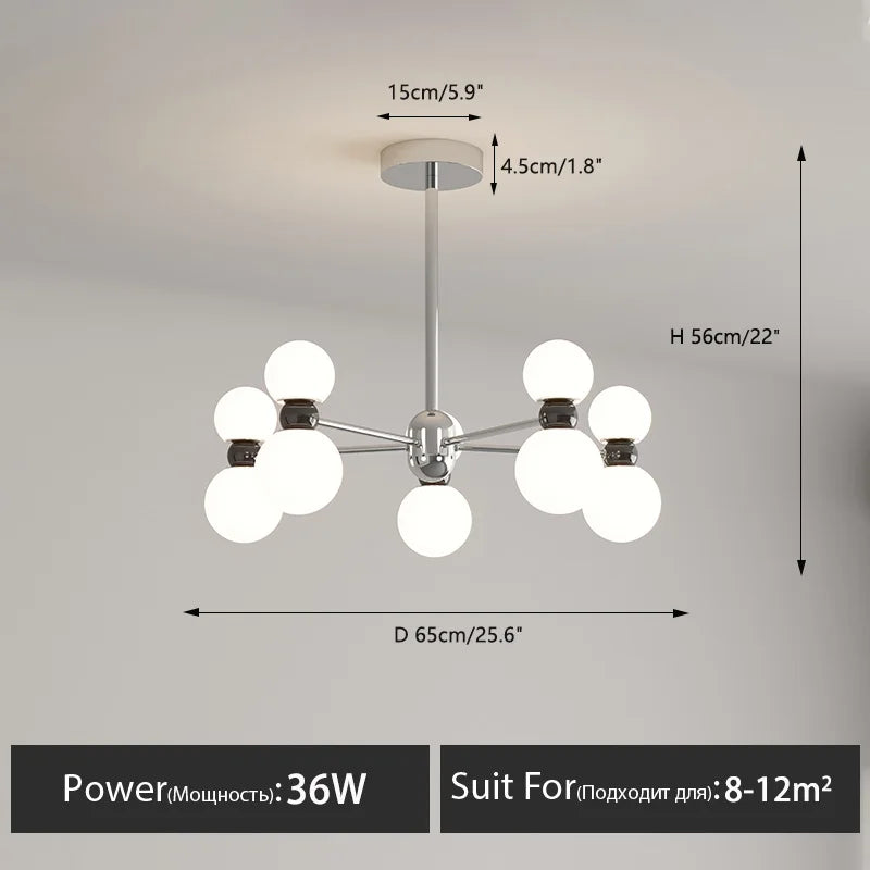 lustre suspendu dimmable pour décoration intérieure moderne