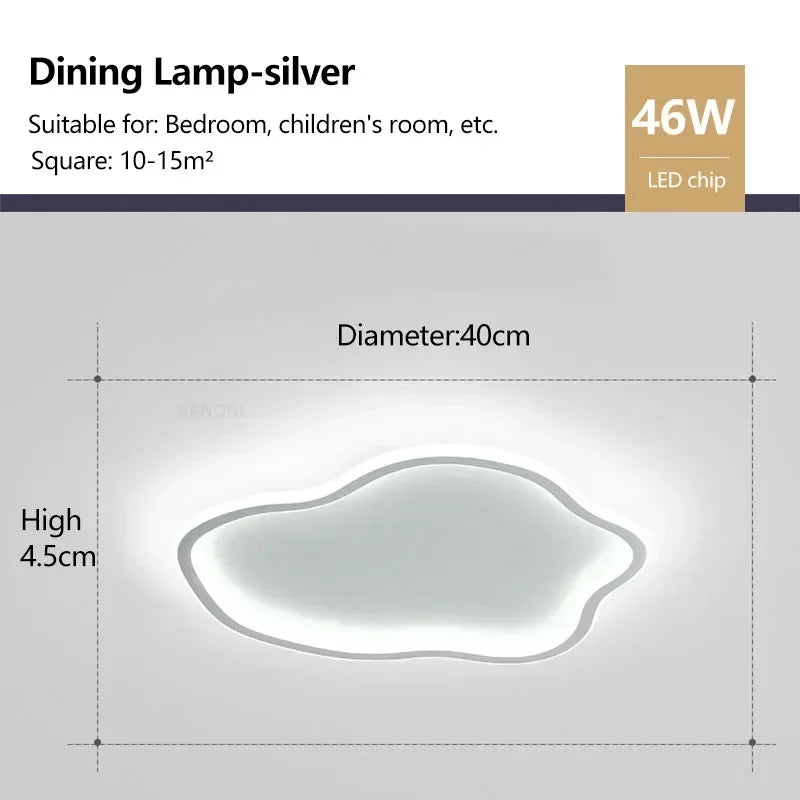 Plafonnier moderne à LEDs pour salon salle à manger chambre d'enfants balcon nuages créatifs