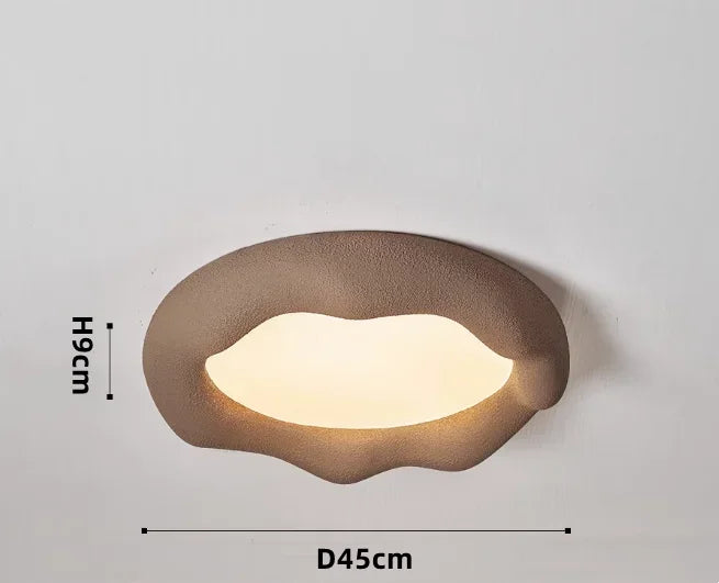 plafonnier nuage style wabi sabi minimaliste pour éclairage doux