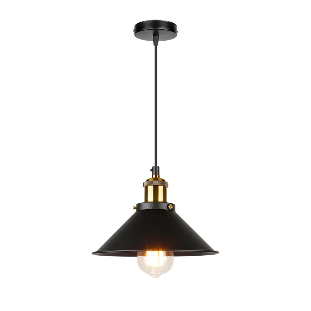 lustre industriel rétro à trois têtes suspendues pour maison