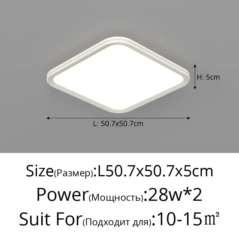 plafonnier led ultra mince moderne à quatre grilles décoratif intérieur