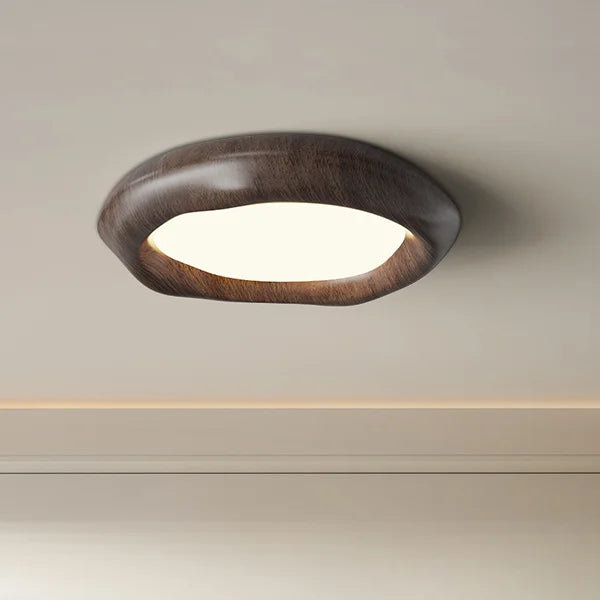 plafonnier créatif en bois pour éclairage agréable et protection des yeux