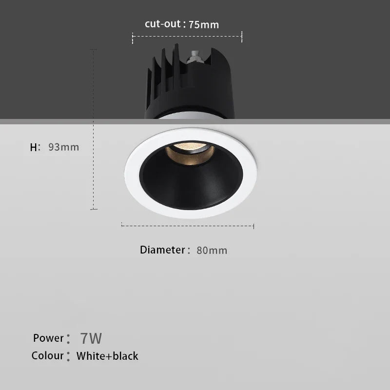 projecteurs led encastré spot 	foco lampe en aluminium