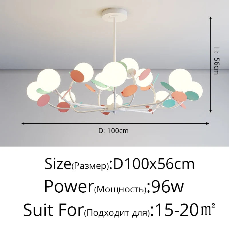 lustre led moderne atmosphérique nordique étoilé macaron créatif