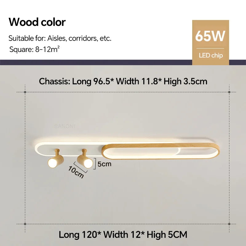 plafonnier moderne à leds avec projecteur pour décoration maison