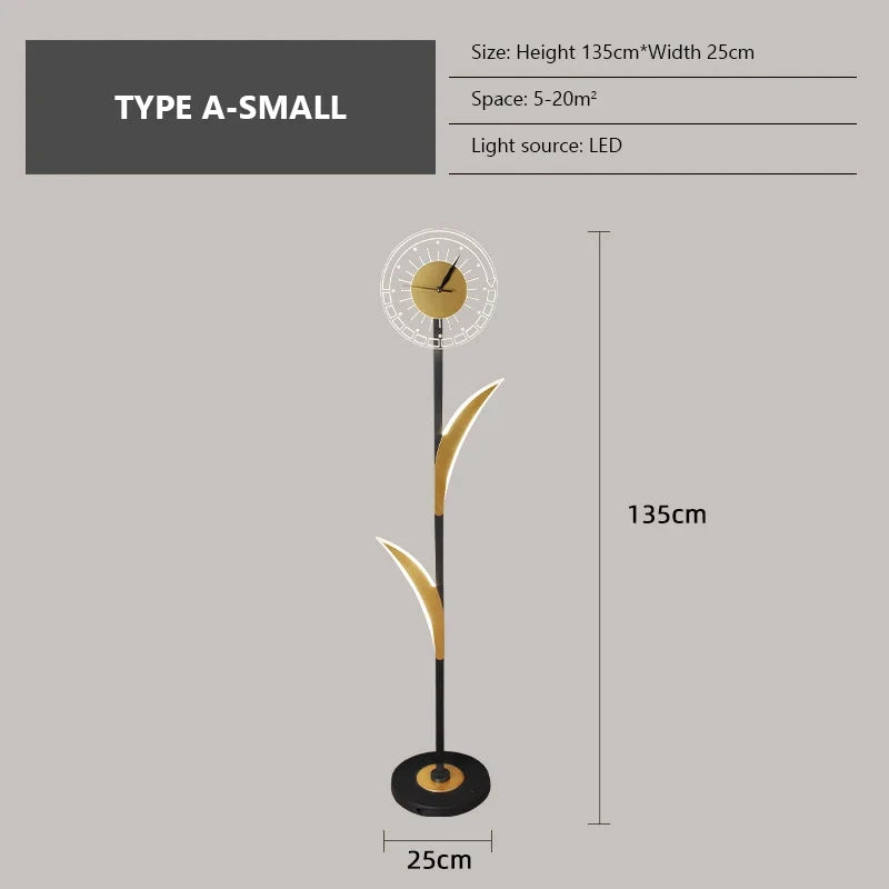 Lampadaires nordiques avec horloge LED