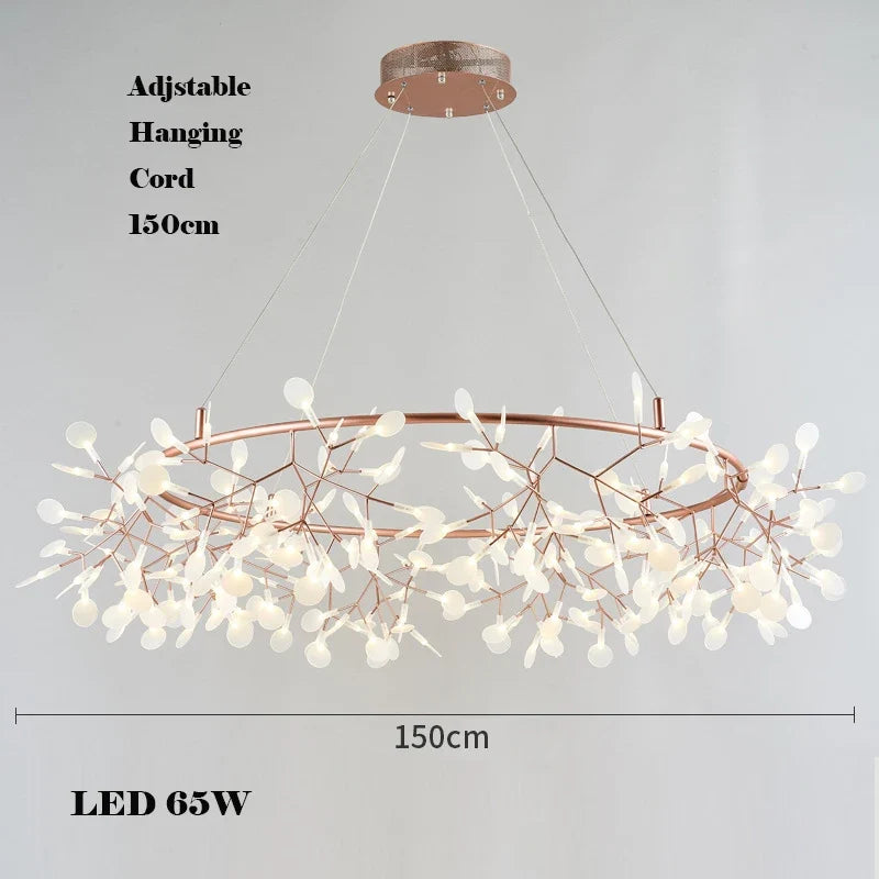 lustre créatif en acier inoxydable et acrylique pour décoration intérieure