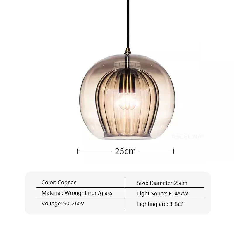 suspension en verre moderne pour décoration intérieure élégante