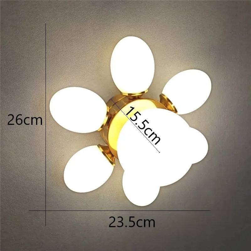 plafonnier moderne en verre tournesol pour chambre d'enfant décoratif