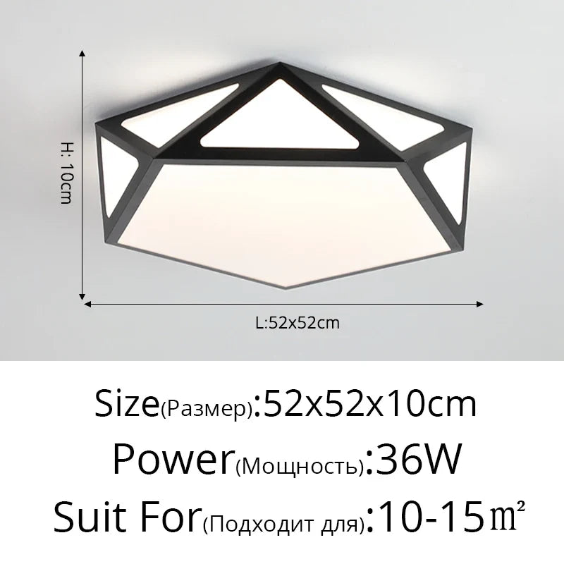 plafonnier led ultra-mince moderne géométrique simple et créatif