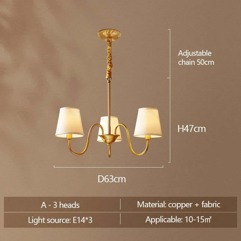 plafonnier led en cuivre design nordique moderne et luxueux