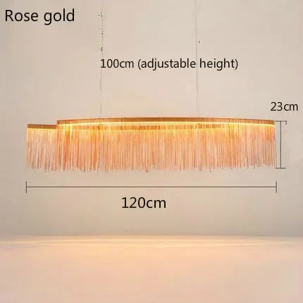 lustre suspendu à pampilles led avec intensité variable et télécommande