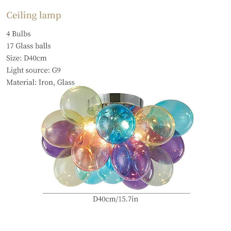 suspension moderne en verre créatif pour décoration intérieure