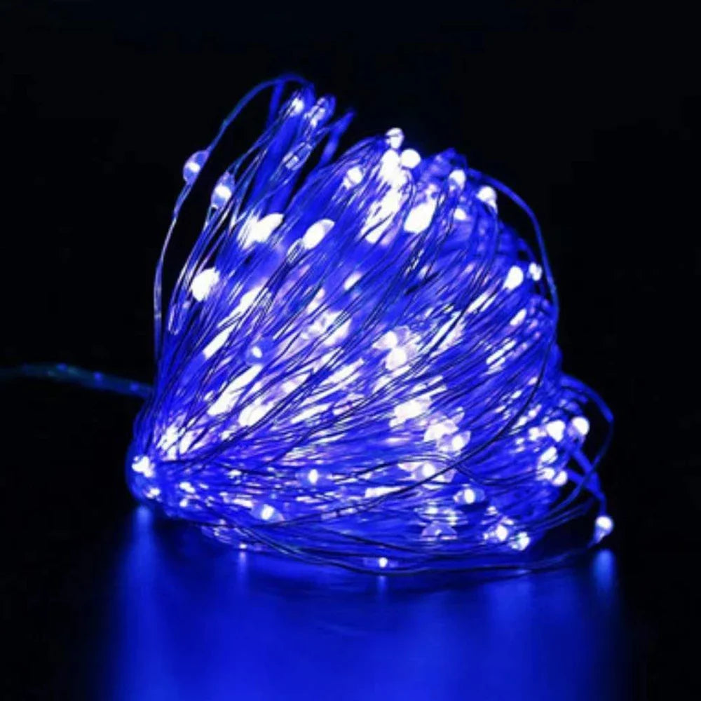 guirlande lumineuse led en fil de cuivre étanche à piles décorative