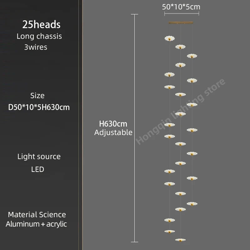 lustre moderne à led pour espaces intérieurs élégants et contemporains