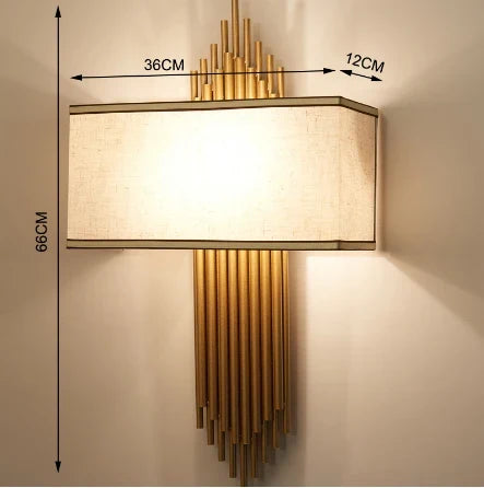 applique murale design en cristal et acier inoxydable doré