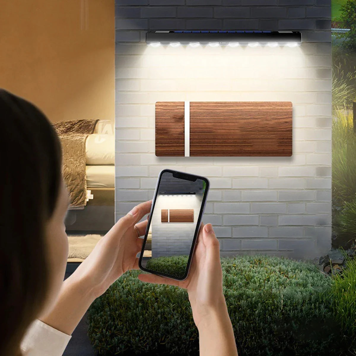 applique murale solaire à led pour jardin extérieur éclairage ambiance décoratif