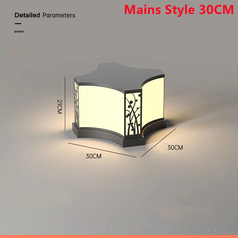 lampe solaire extérieure led en acier inoxydable pour jardin et clôture