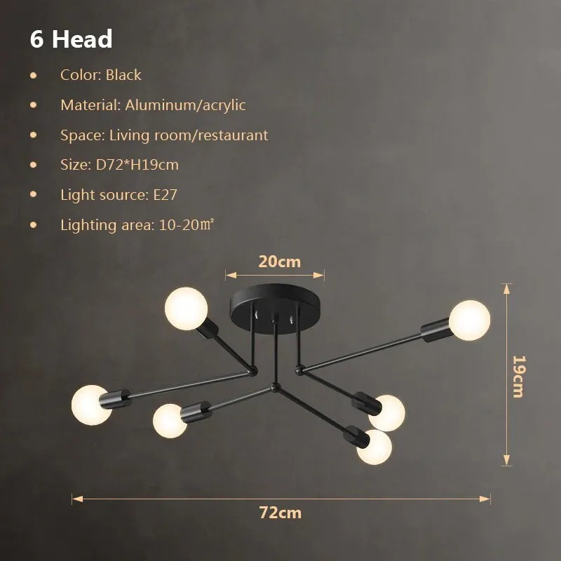 Plafonniers à plusieurs lampes moderne