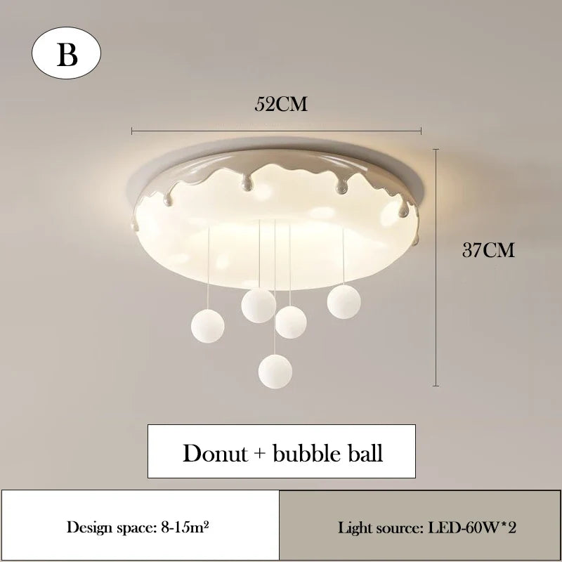 plafonnier en forme de beignet pour chambre d'enfant moderne et chaleureux