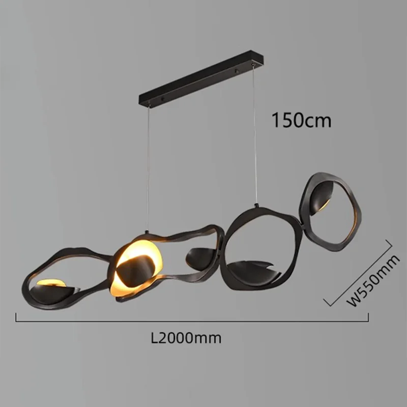 Lustre design noir et cuivré moderne