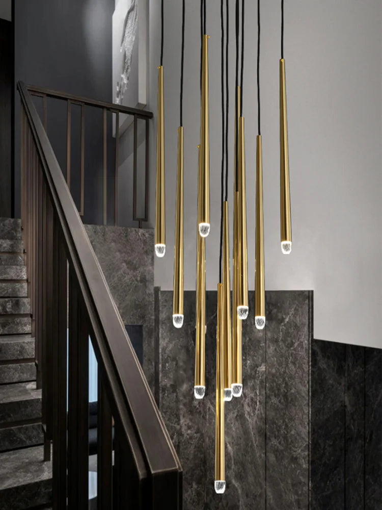 lustre led postmoderne nordique en cristal suspendu