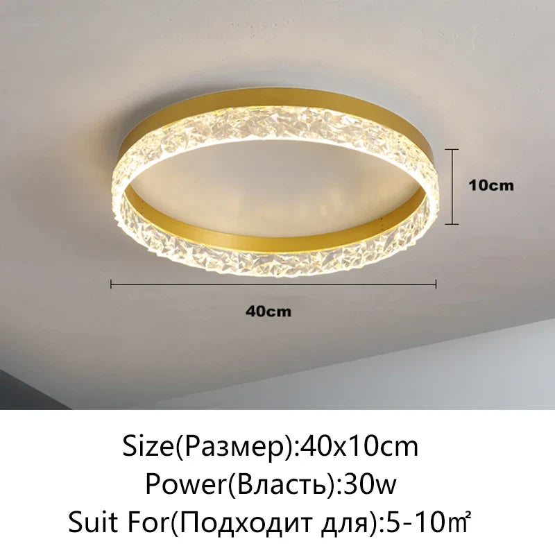 plafonnier nordique moderne à leds réglable et brillant