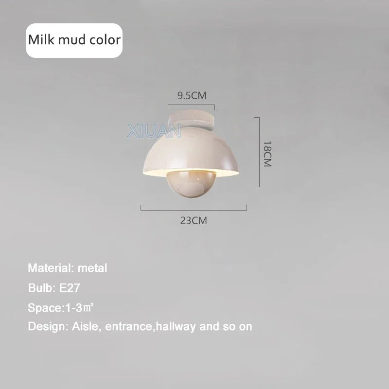 plafonnier led semi-circulaire moderne pour allée balcon escalier