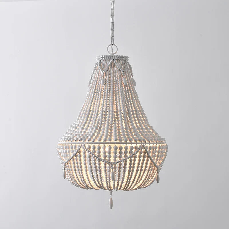Suspension style bohème fait à la main en bois massif