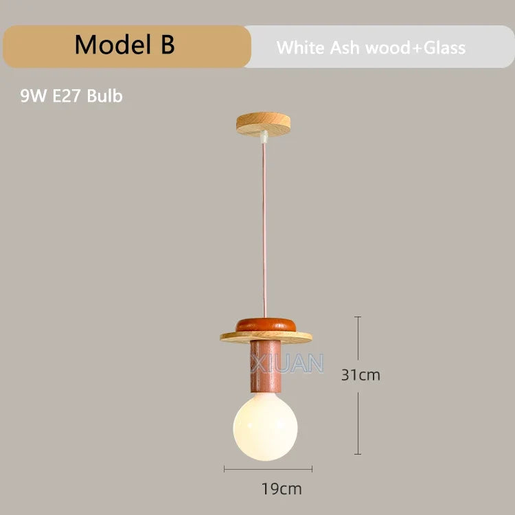 lustre en bois moderne avec led pour maison
