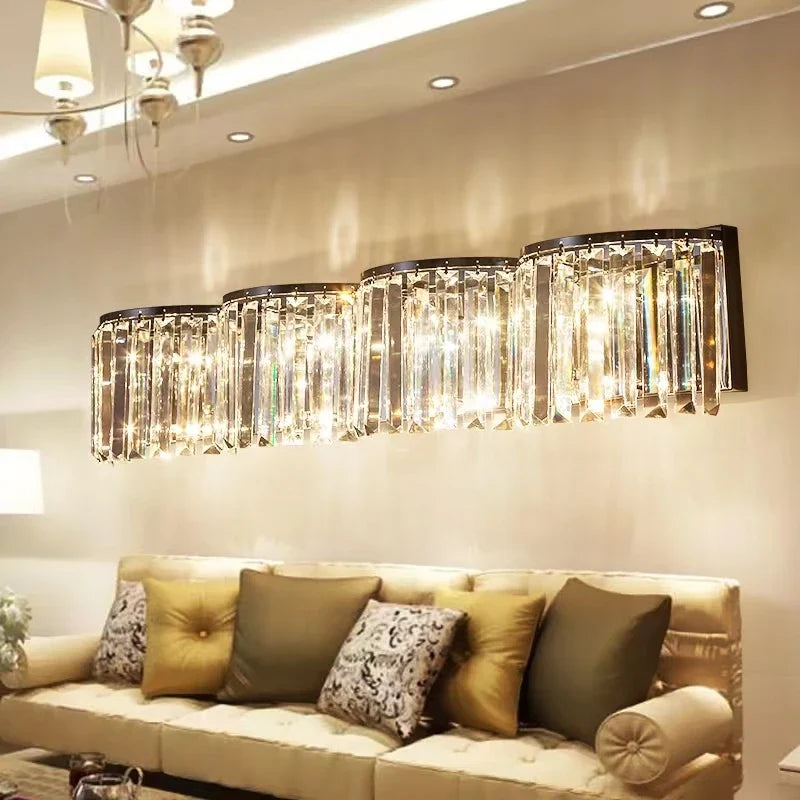appliques murales modernes en cristal à led pour décoration intérieure