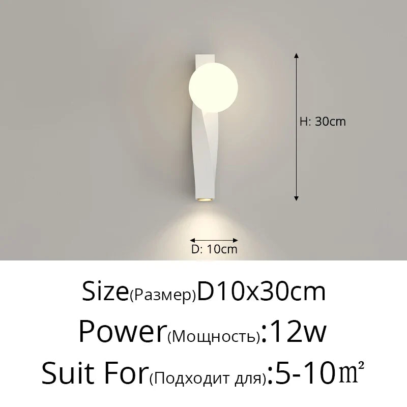 lampe de chevet murale en u anti-lumière bleue minimaliste
