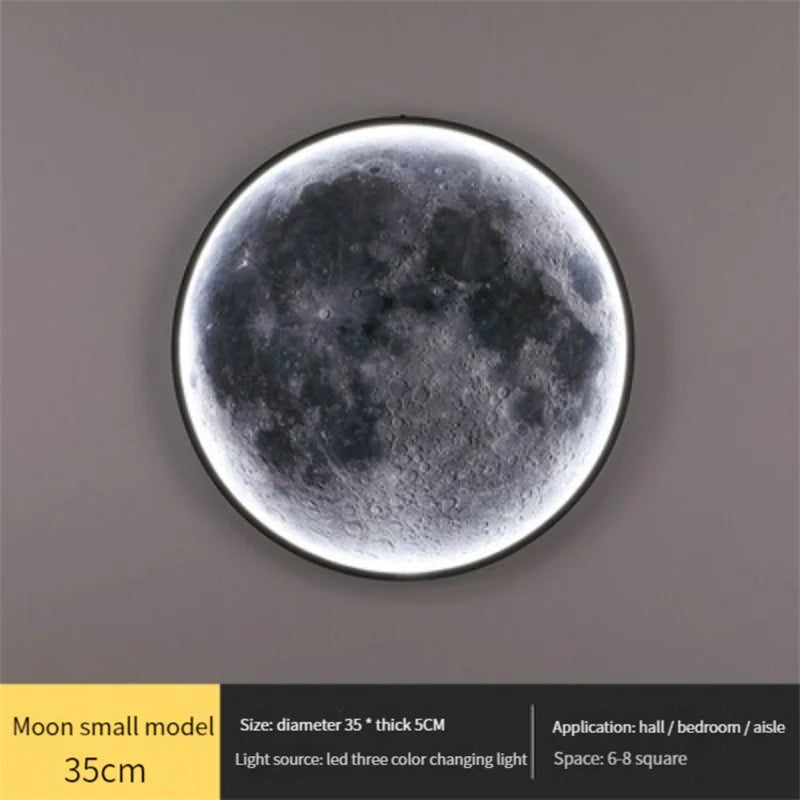applique murale led en forme de lune pour décoration intérieure