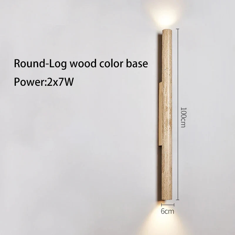 Applique murale longue Led en pierre