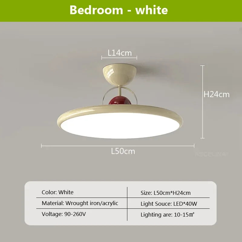plafonnier led nordique en fer avec soucoupe volante luminaire décoratif d'intérieur