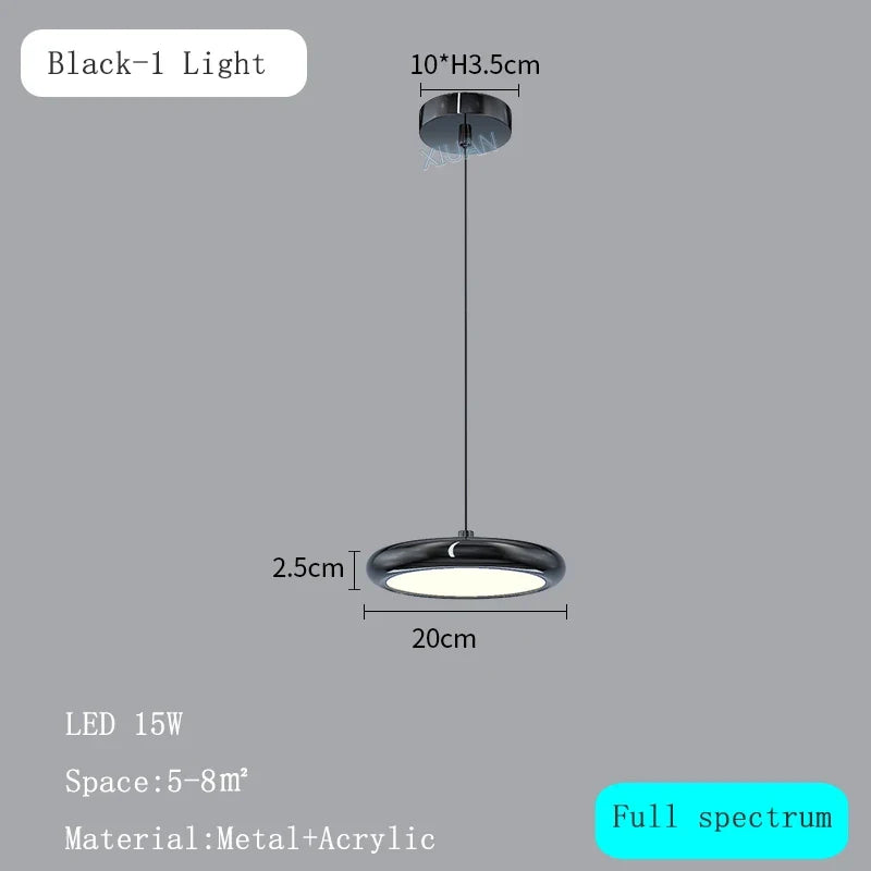 Suspension luxe ronde chromée