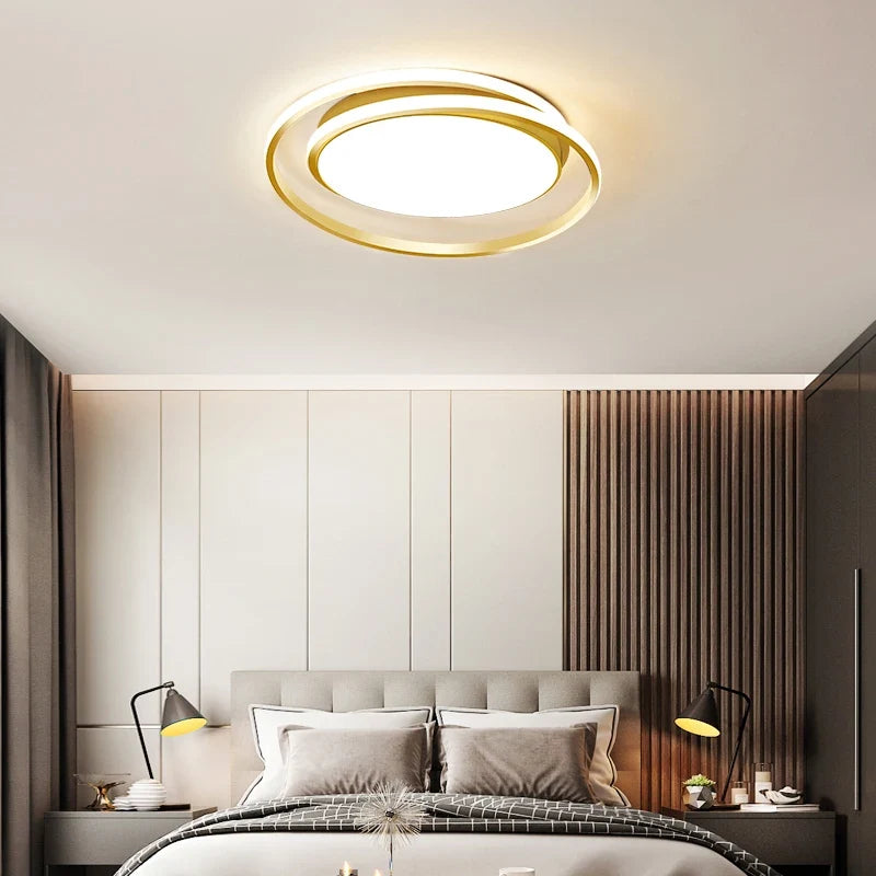 lustre led rond télécommandé style moderne simple