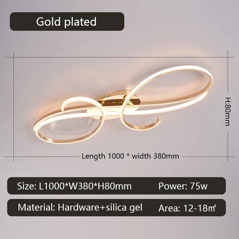 Electroplated Modern LED Chandelier, Suitable For Living Room, Bedroom, Carridor Foyer Study, Indoor Chandelier, Smart Home