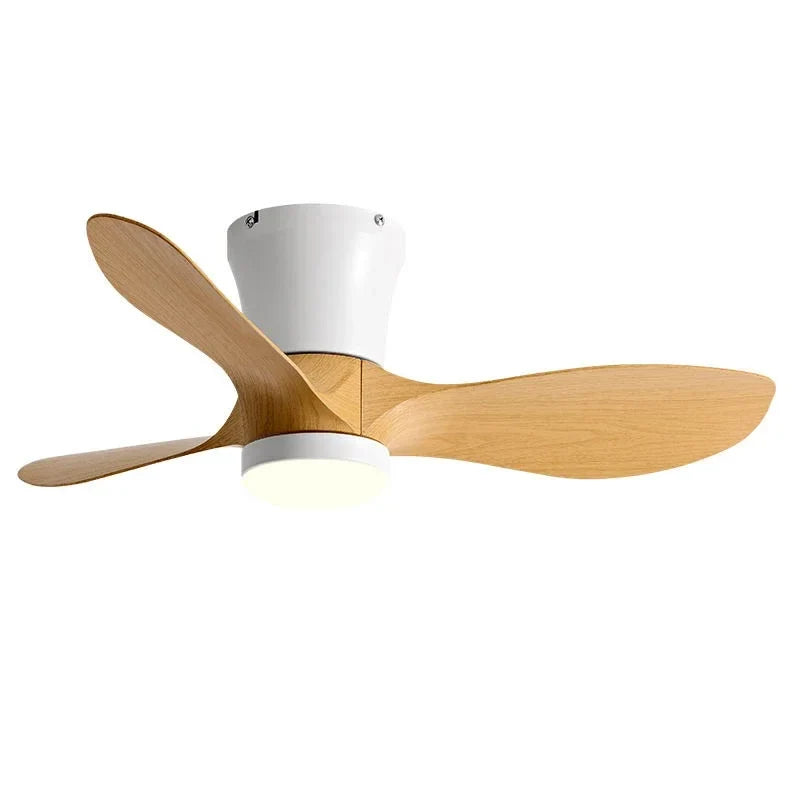 24CM Low Floor Loft Remote Control Lux&vitae Fan With Lights Modern Led Ceiling Fan Without Lights DC Motor 6 Speeds Timing Fans