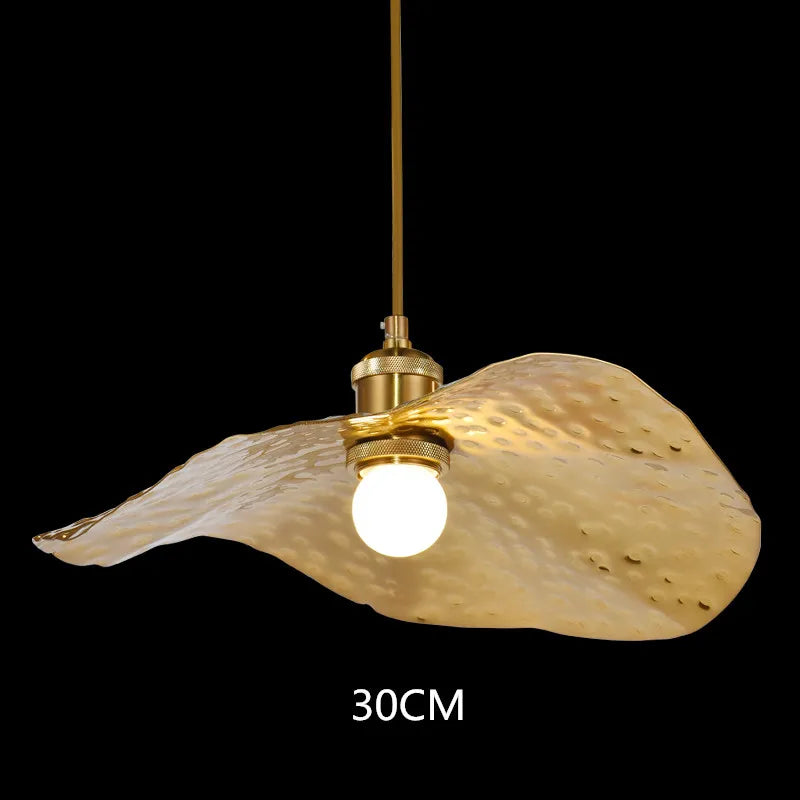 lustre simple en cuivre créatif en forme de lotus