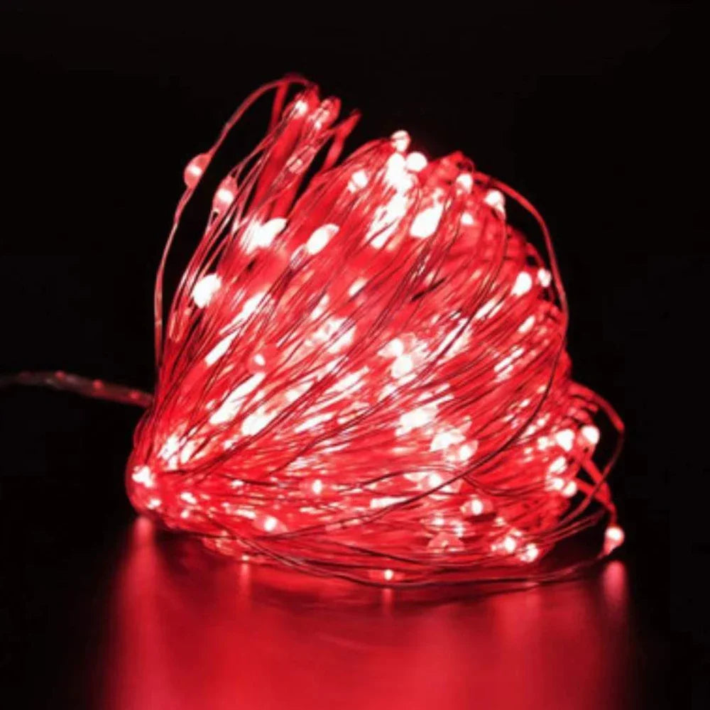 guirlande lumineuse led en fil de cuivre étanche à piles décorative