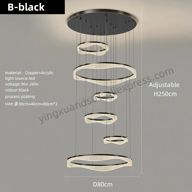 suspension led moderne style nordique pour intérieur élégant