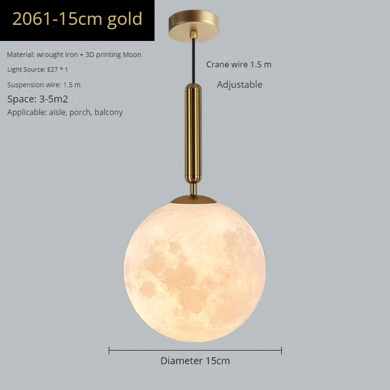 suspension design moderne en forme de lune