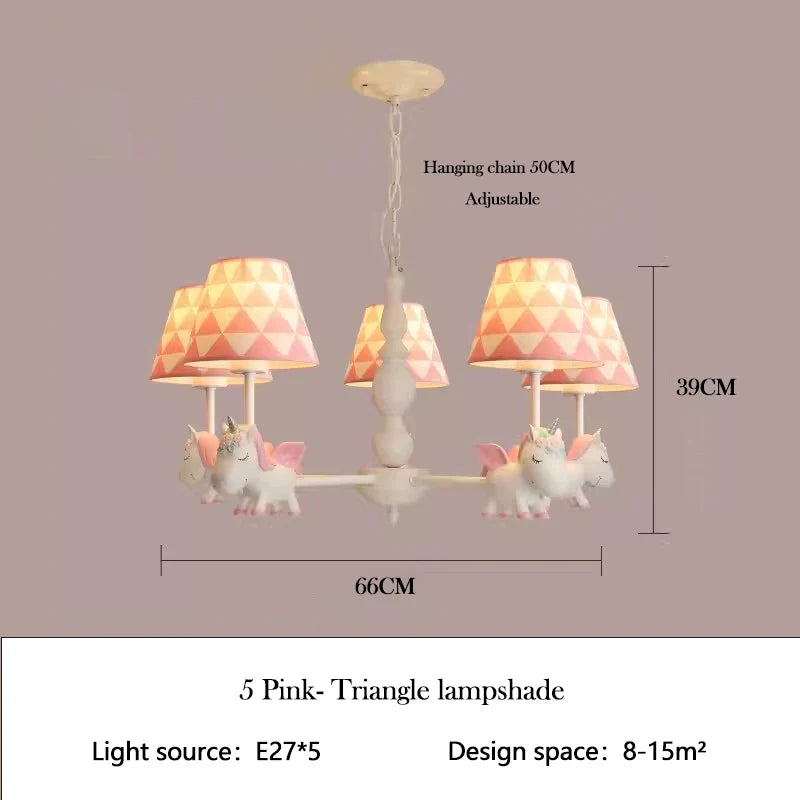 lustre enfant LED rotatif style nordique romantique et chaleureux