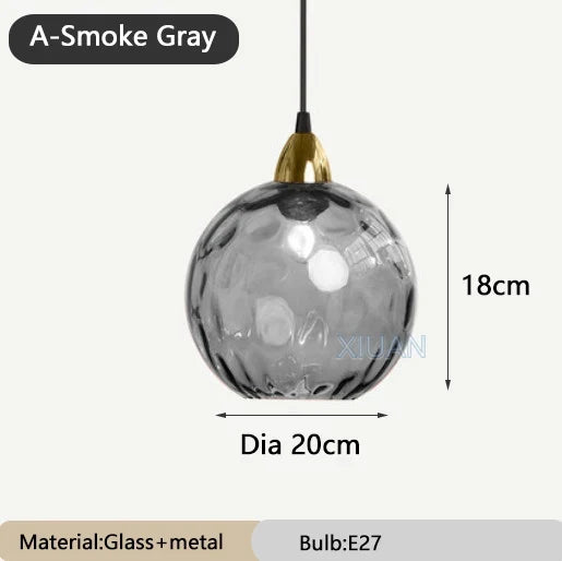 lustre en verre coloré lumineux pour restaurant