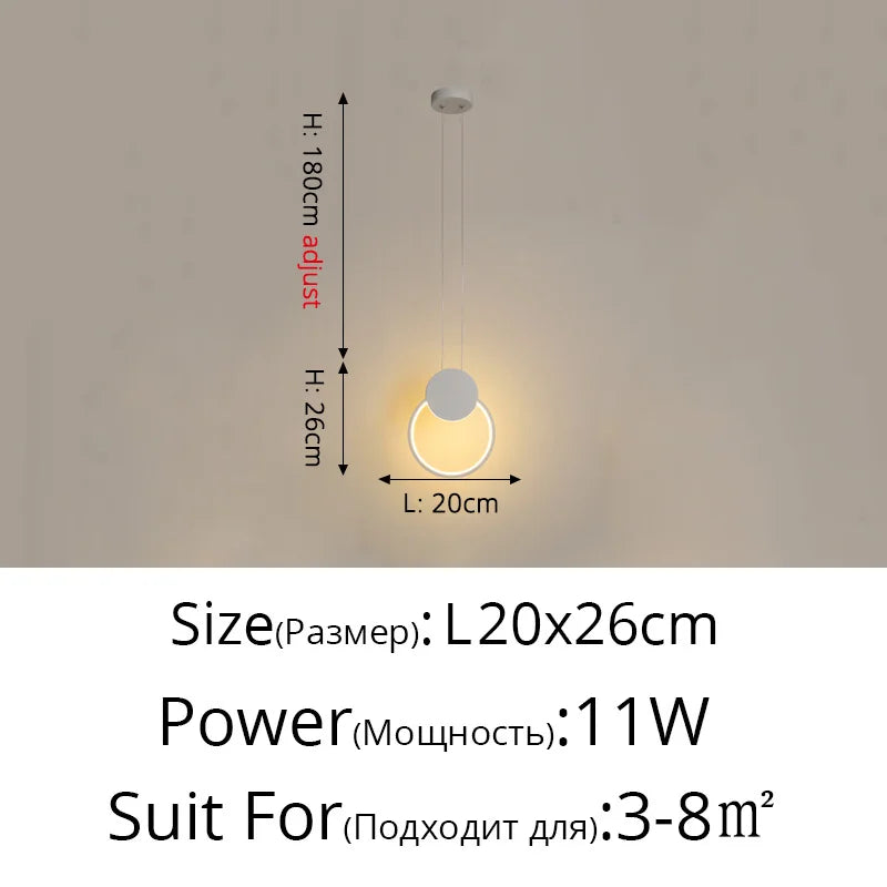 suspension led moderne pour éclairage intérieur design élégant