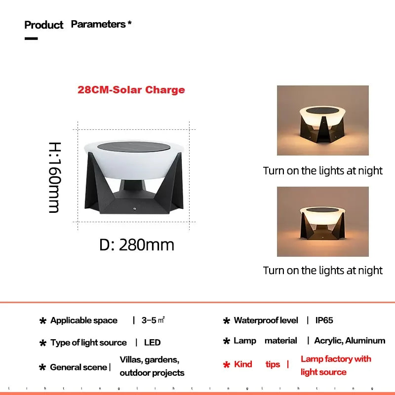 lampe solaire led extérieure étanche pour jardin patio clôture